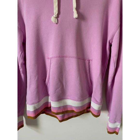 J. Crew Boho Striped Hoodie Sweatershirt Purple Size XS - Picture 4 of 8